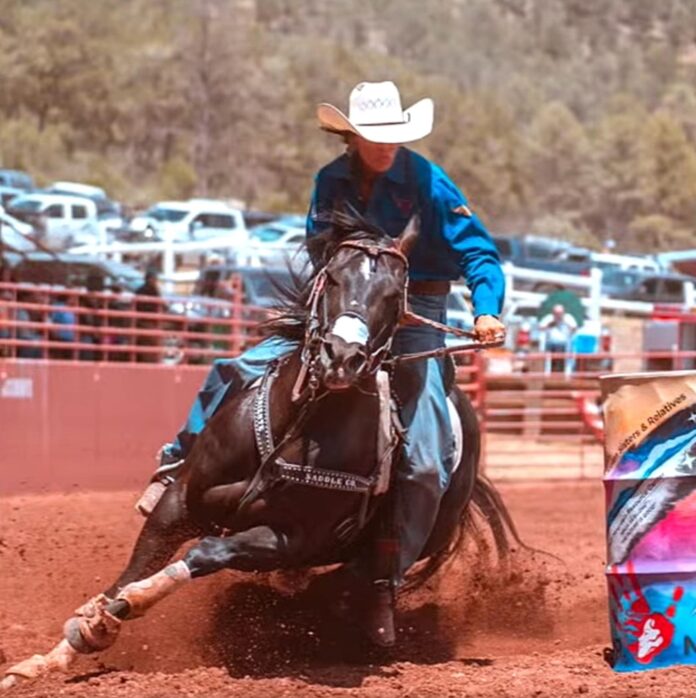 Chancie Marr was the high earner at the Mescalero Rodeo July 2-5 in barrel racing and breakaway roping.