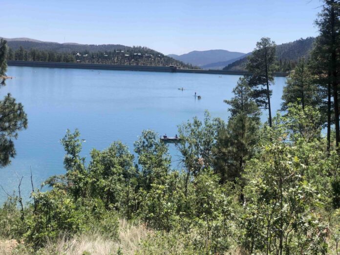 A view of Grindstone Lake from the trails surrounding the area.