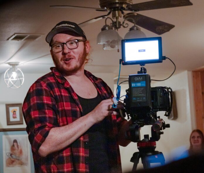 Local filmmaker Jacob McCaw on the set of “Vessel.” The short film will play at the Roswell Shorts Indie Film Fest from Sept. 25-26.