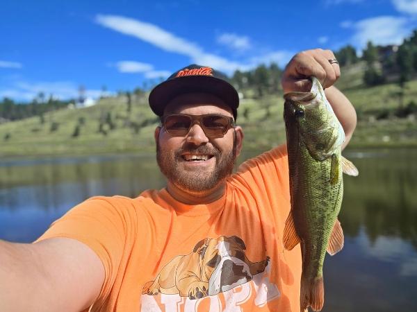 Brian Powers had a pleasant surprise catching several largemouth bass and trout on Sept. 12, 2026 at Alto Lake.